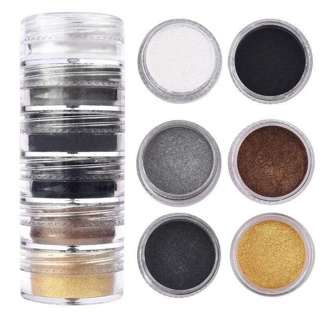 6 Colours/Set Mica Powder for Nail Art