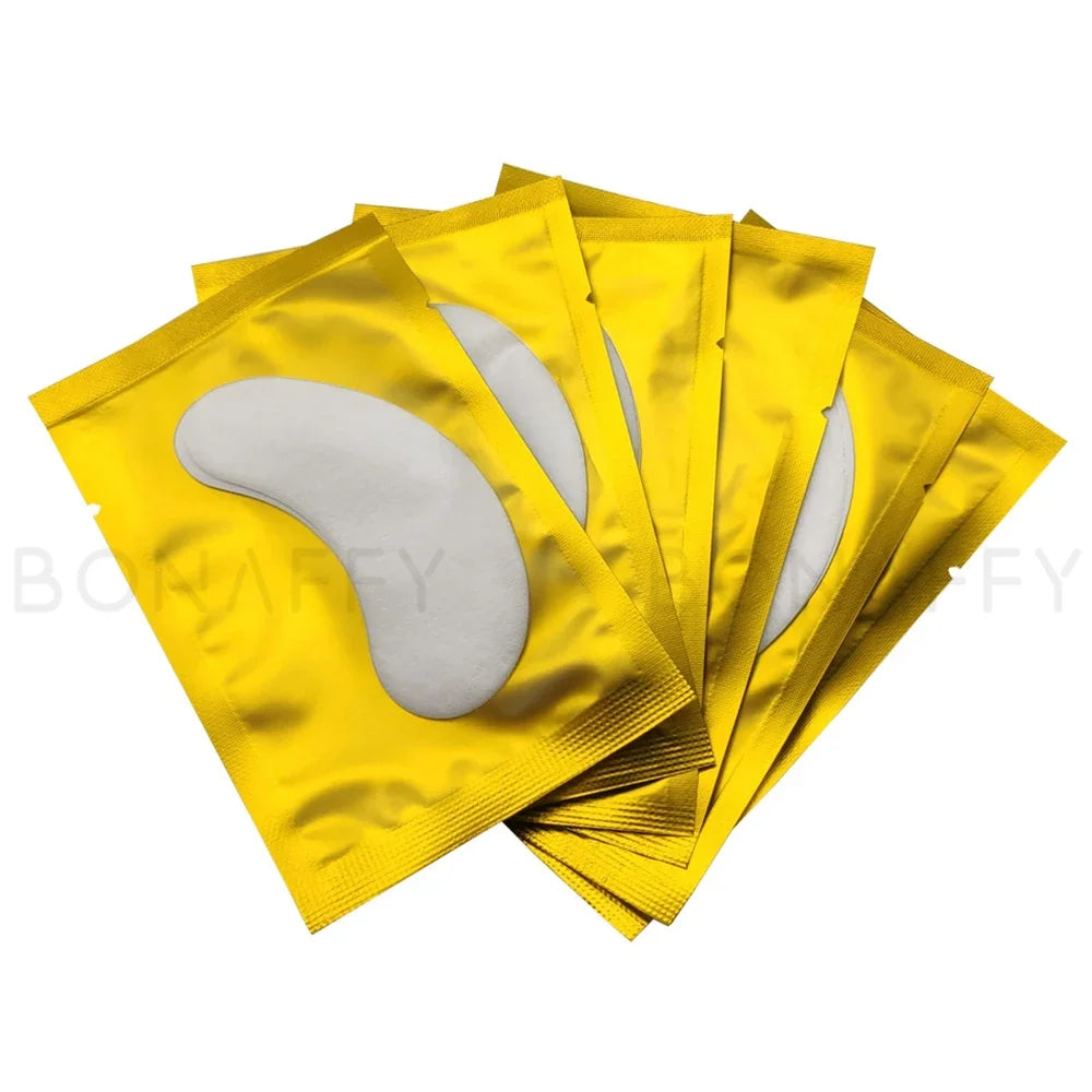 50 pairs Eyelash Extension Patches False Eyelashes Under Eye Pads Lint-free Fake Lash Extensions Eye Paper Patch