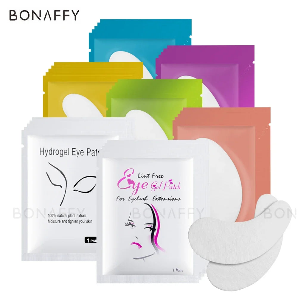 50 pairs Eyelash Extension Patches False Eyelashes Under Eye Pads Lint-free Fake Lash Extensions Eye Paper Patch
