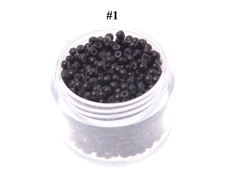 100pcs 2.9mm Diameter Silicone Hair Beads Nano Ring Micro Beads Fashion Salon Hairstylist Hair Extension Tools 7 Colours