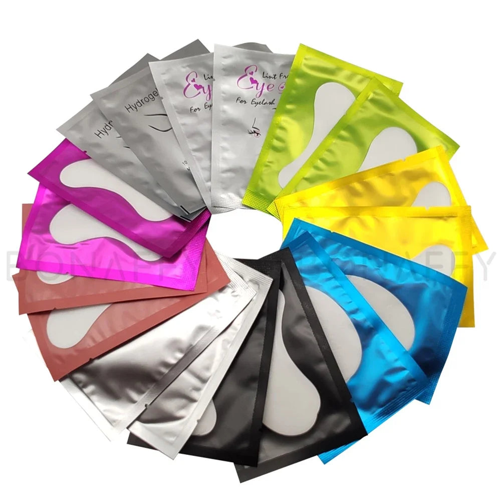 50 pairs Eyelash Extension Patches False Eyelashes Under Eye Pads Lint-free Fake Lash Extensions Eye Paper Patch