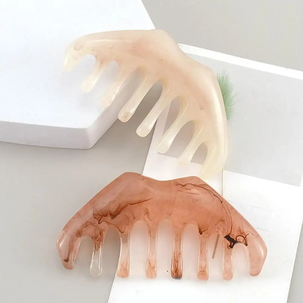 Resin Gua Sha Massage Comb Head Body Scraping Reflexology Massage Scalp Meridian Hair Care Scraping SPA Comb Comb H6I2