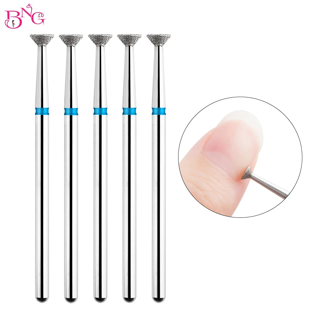5Pcs Nail Drill Bit Cuticle Clean Manicure Bits Gel Overflow Removal Rotary Burrs E-file Nail Bits  Manicure Pedicure Tools