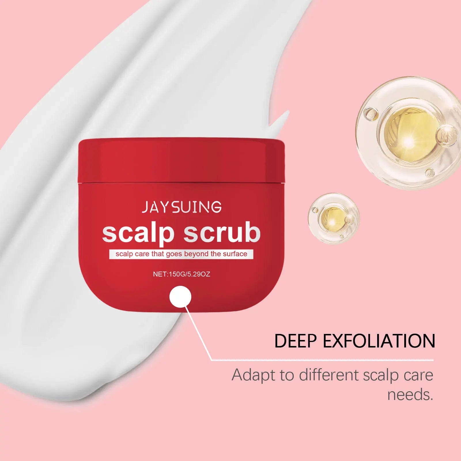 Scalp Scrub Shampoo Exfoliating Deep Cleansing Clarifying Repair Hair Roots Oil Control Nourishing Strengthening for Dry Damaged