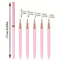 LINMANDA Nail Art Liner Brushes Long Lines Liner Brush UV Gel Polish Painting Nail Design Brush Metal Handle Nail Drawing Pens