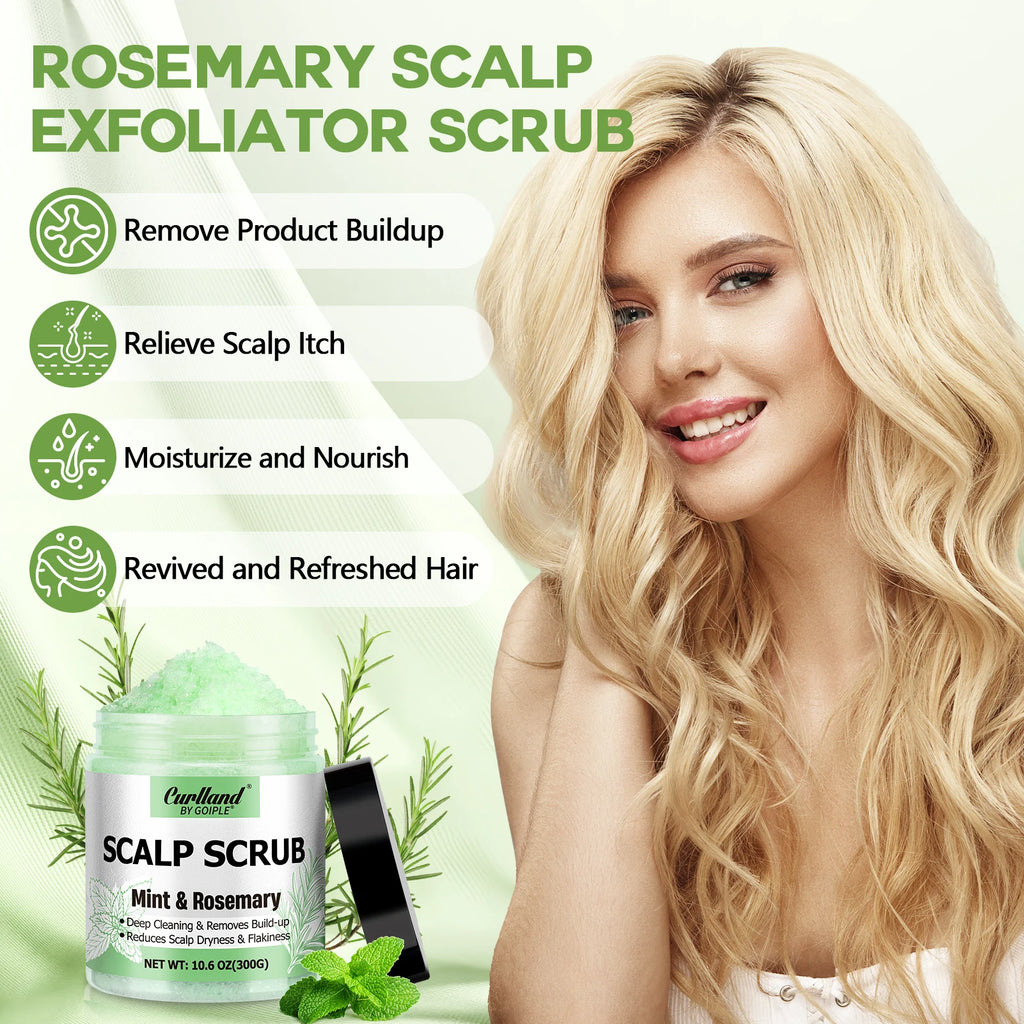 Scalp Scrub Deep Cleansing Massage Scalp Care Product Rosemary Mint Essential Oil Moisturizing Nourishing and Anti-hair Loss Oil
