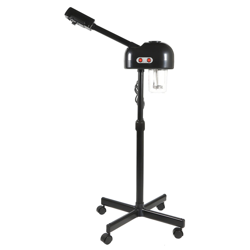 750ml Ozone Facial Steamer Height Adjustable Sprayer 360° Rotatable Movable Skin Care Equipment for Salon Beauty Spa White/Black