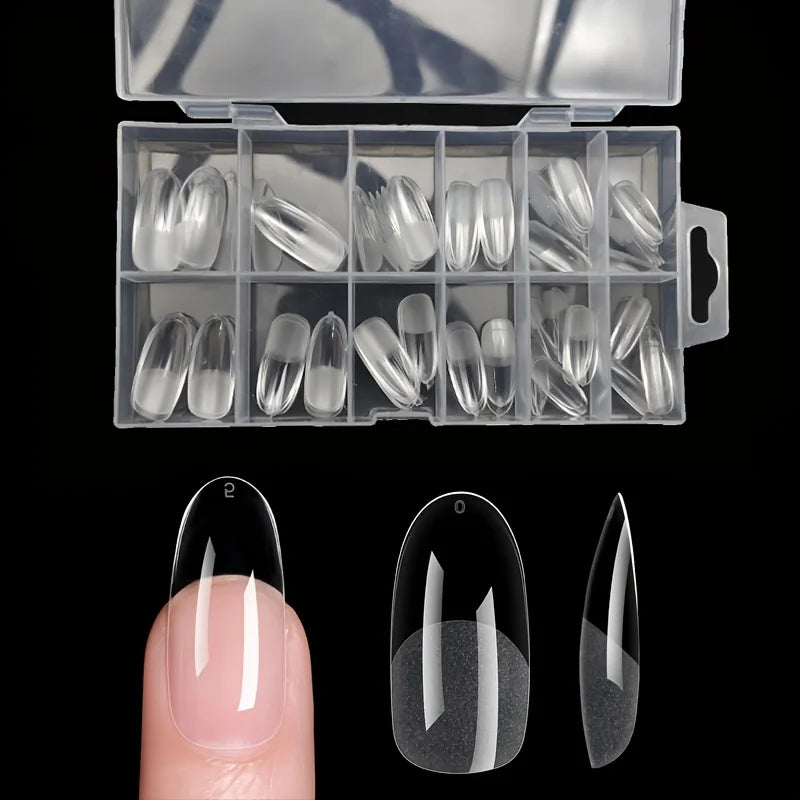 120 Pcs Full Cover Press On Nail Tips Stiletto Almond Square Coffin French False Fake Soak Off Gel Nail Extension Tips