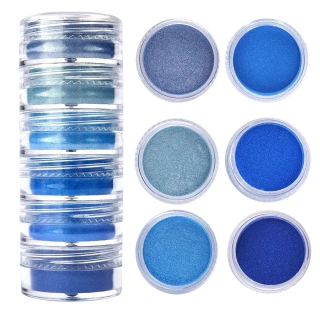6 Colours/Set Mica Powder for Nail Art