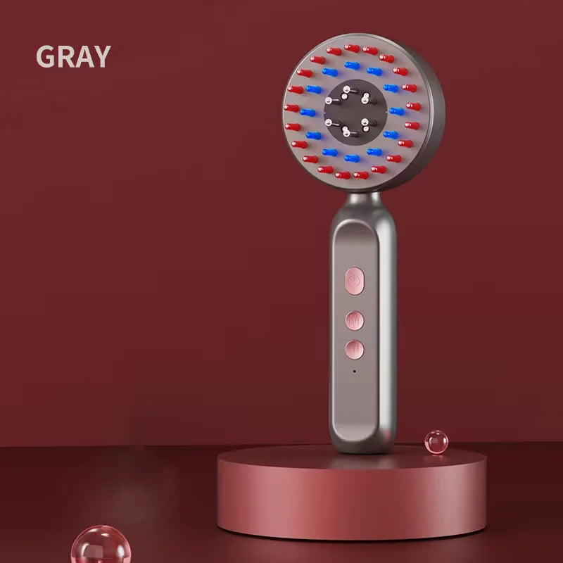 Electric hair growing comb, with red light meter, acupoint scalp massager, anti-hair loss hair care oil application comb