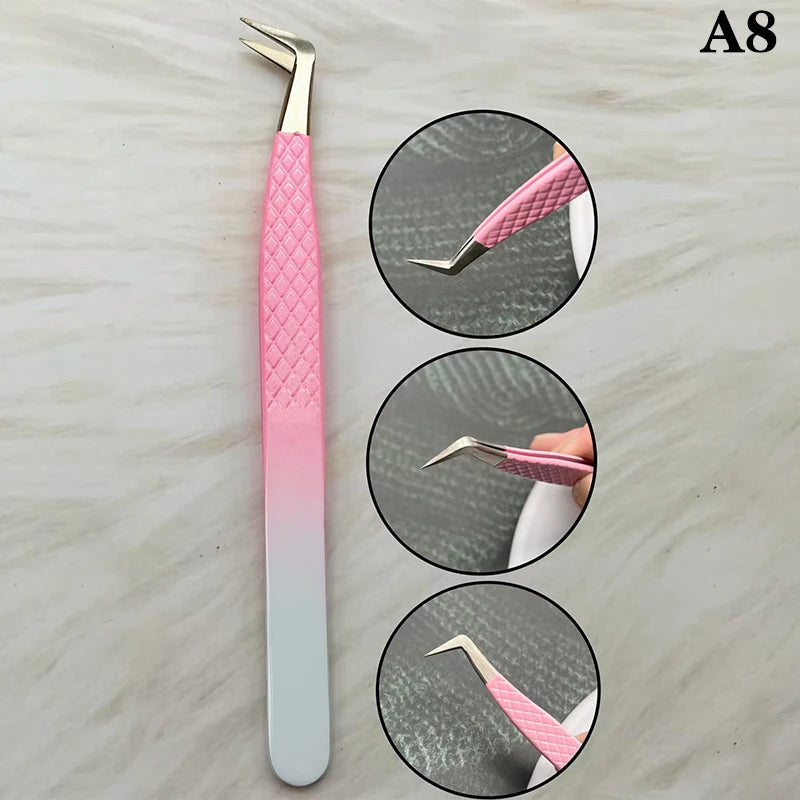 Eyelashes Tweezers Stainless Steel For Lashes Extension Makeup Tools Nail Art Accessories Rhinestone Picker Tools