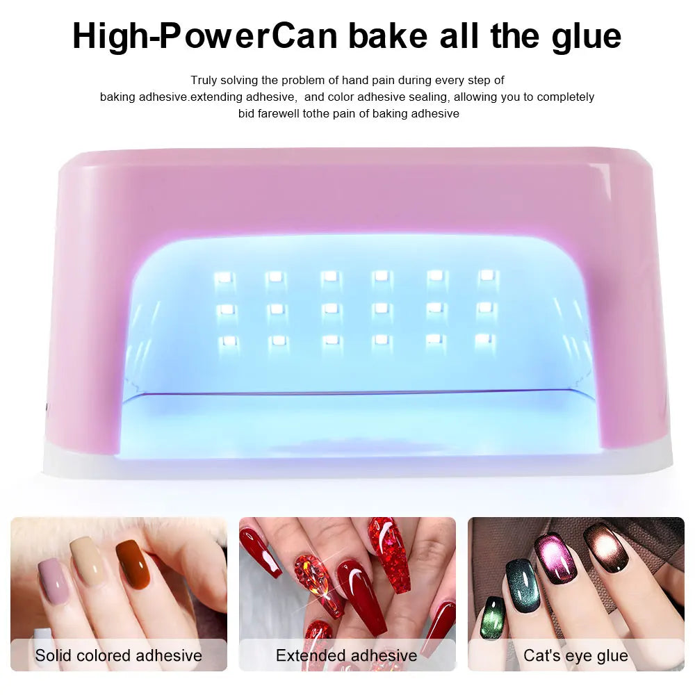 SUN L5 Nail Dryer Professional 45LED UV Nail Lamp with LCD Smart Screen Gel Curing Drying Lamp Removable Base Pedicure Tool