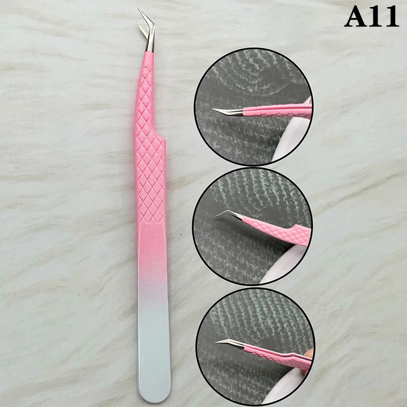 Eyelashes Tweezers Stainless Steel For Lashes Extension Makeup Tools Nail Art Accessories Rhinestone Picker Tools