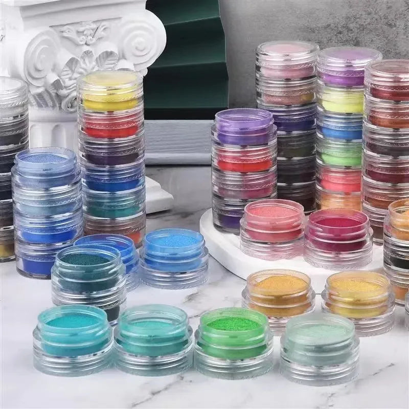 6 Colours/Set Mica Powder for Nail Art