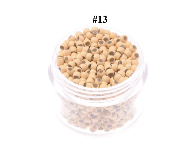 100pcs 2.9mm Diameter Silicone Hair Beads Nano Ring Micro Beads Fashion Salon Hairstylist Hair Extension Tools 7 Colours