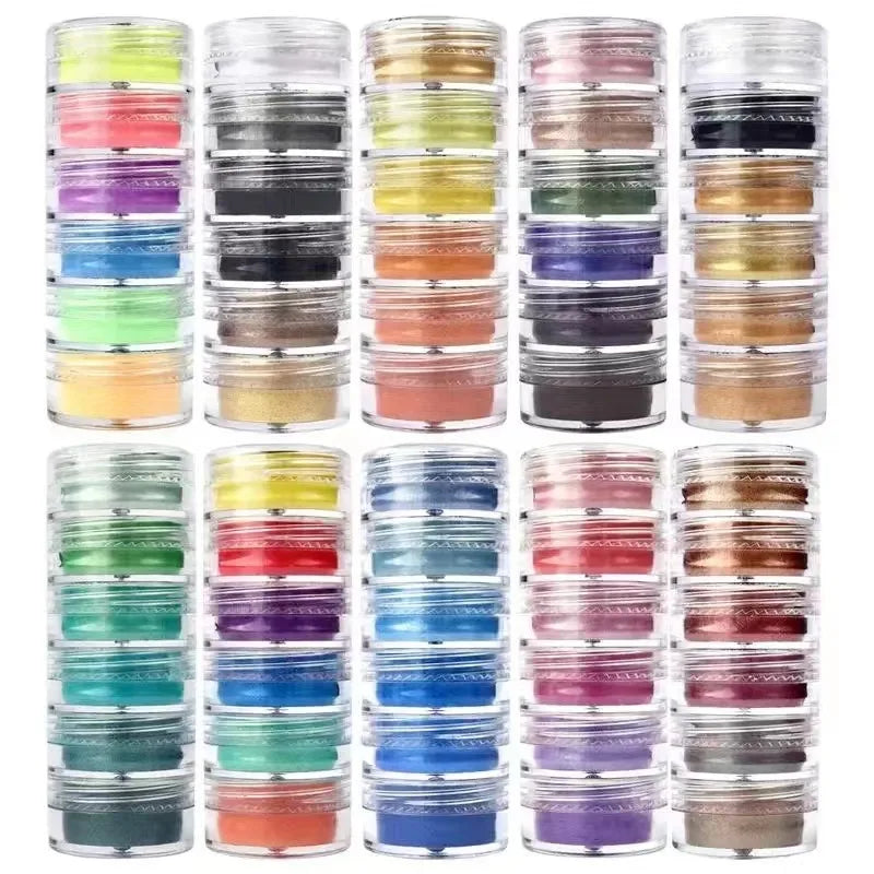 6 Colours/Set Mica Powder for Nail Art