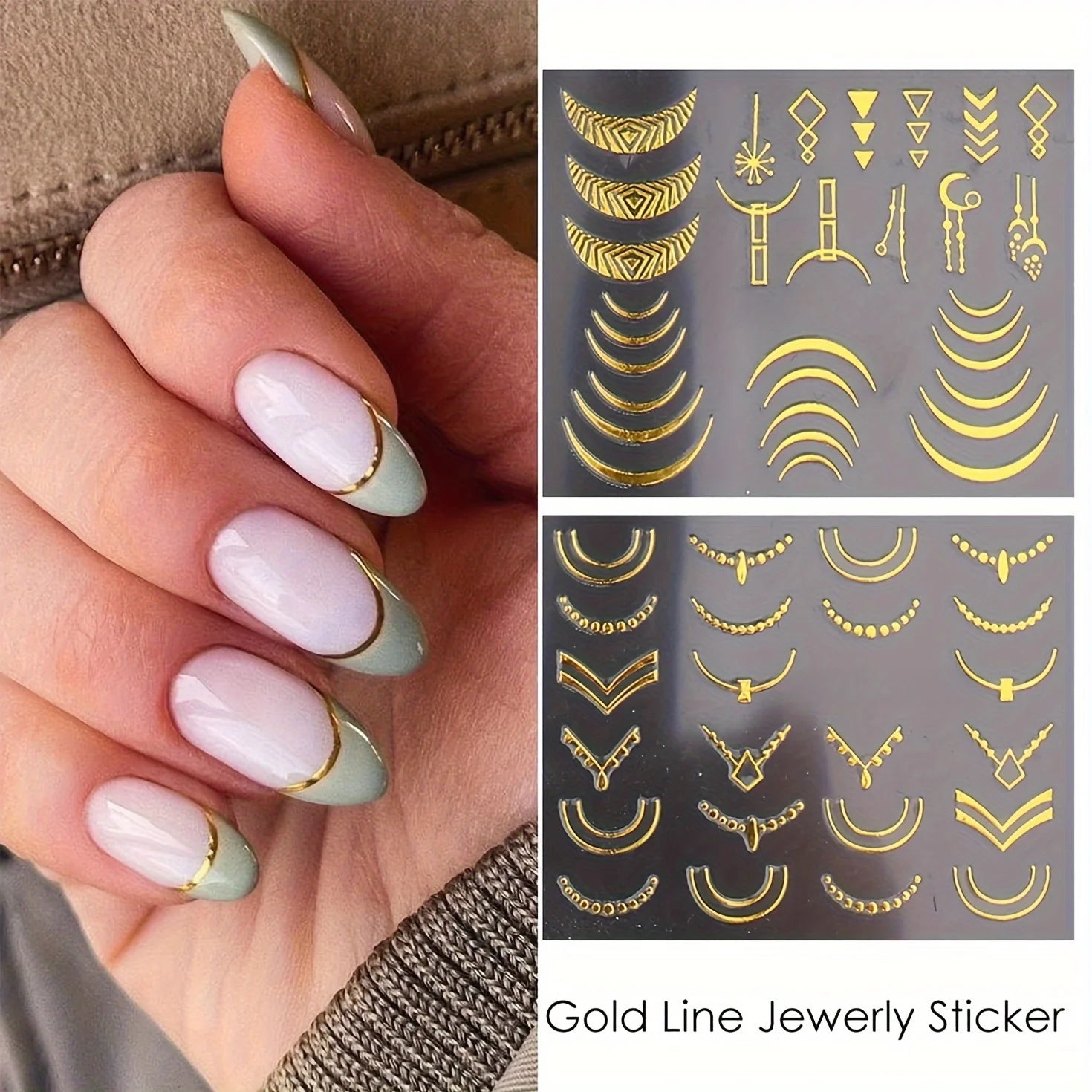 30 Sheets Golden Floral Nail Art Stickers - 3D Self-Adhesive Shimmering Leaf & Flower Designs for nail art